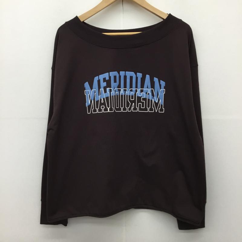 グローバルワーク GLOBAL WORK トレーナー 長袖 GW625561AD L ロゴ、文字 ダークブラウン / ダークブラウン /  レディース USED 古着 中古 10142860