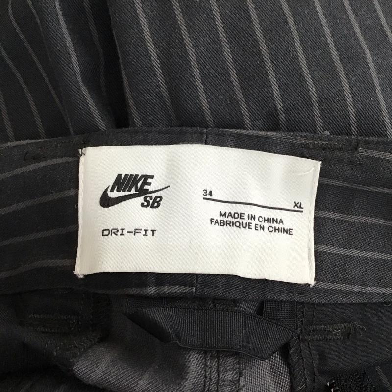 ナイキ NIKE パンツ チノパン dh2905-010 ストレートパンツ カジュアルパンツ ワイドパンツ XL ストライプ 黒 / ブラック / X 灰 / グレー /  メンズ USED 古着 中古 10114174
