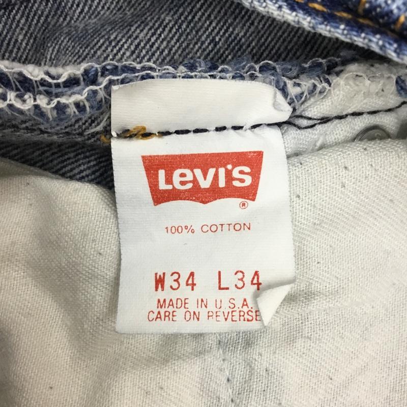 リーバイストラウスアンドコー Levi Strauss & co. パンツ デニム、ジーンズ デニムパンツ ストレートパンツ ワイドパンツ カジュアルパンツ 34インチ 無地 インディゴ / インディゴ /  メンズ USED 古着 中古 10115626