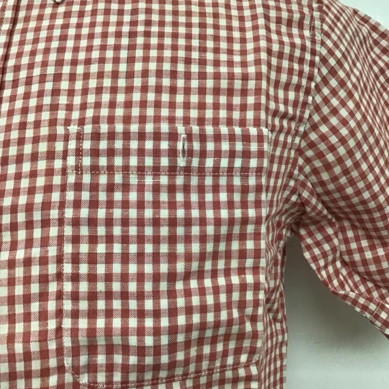エディーバウアー Eddie Bauer シャツ、ブラウス 半袖 ボタンダウン 胸ポケット S チェック 白 / ホワイト / X 桃 / ピンク /  メンズ USED 古着 中古 10112917