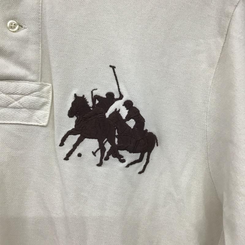 ポロバイラルフローレン Polo by RALPH LAUREN ポロシャツ 半袖 半袖ポロシャツ カラーシャツ 半袖カットソー L ロゴ、文字 アイボリー / アイボリー /  メンズ USED 古着 中古 10149171