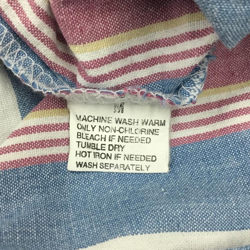 ドッカーズ DOCKERS シャツ、ブラウス 半袖 半袖シャツ カラーシャツ 半袖カットソー ストライプシャツ M ストライプ マルチカラー / マルチカラー /  メンズ USED 古着 中古 10120693