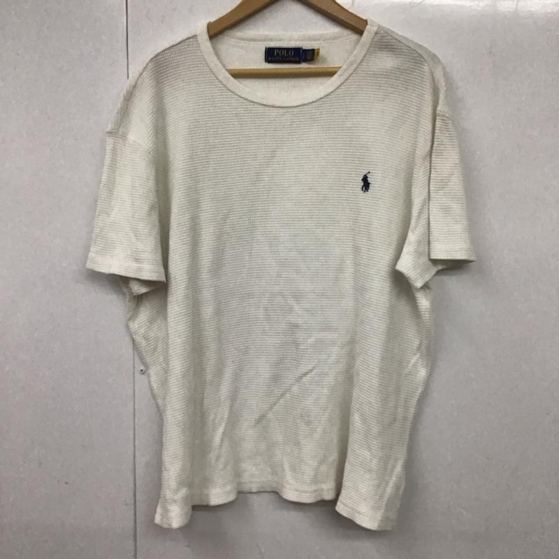 ポロラルフローレン POLO RALPH LAUREN カットソー 半袖 半袖カットソー 無地Tシャツ クルーネックカットソー L ロゴ、文字 白 / ホワイト /  メンズ USED 古着 中古 10130598