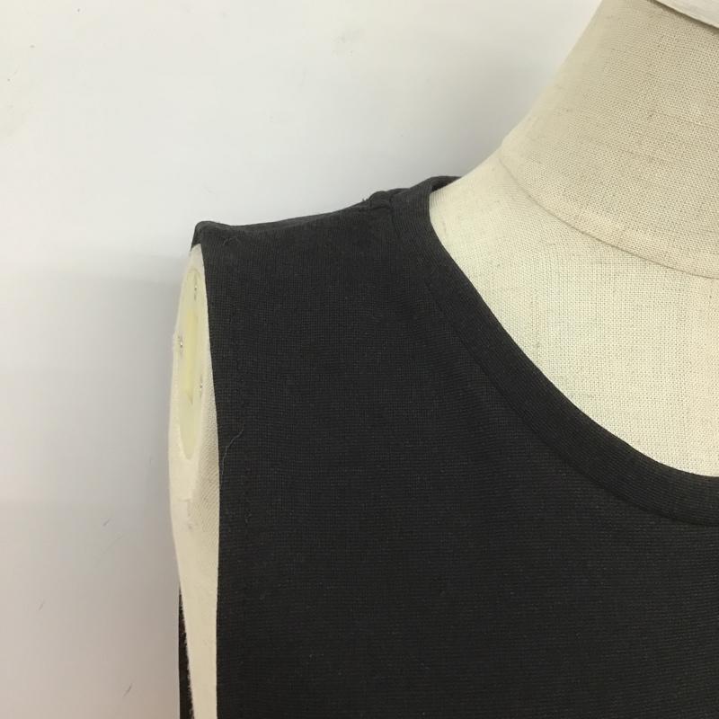 ザラ ZARA ワンピース ロングスカート 1198 027 639 コンビネーション ボリュームワンピース ノースリーブ S 無地 黒 / ブラック / X 橙 / オレンジ /  レディース USED 古着 中古 10107160
