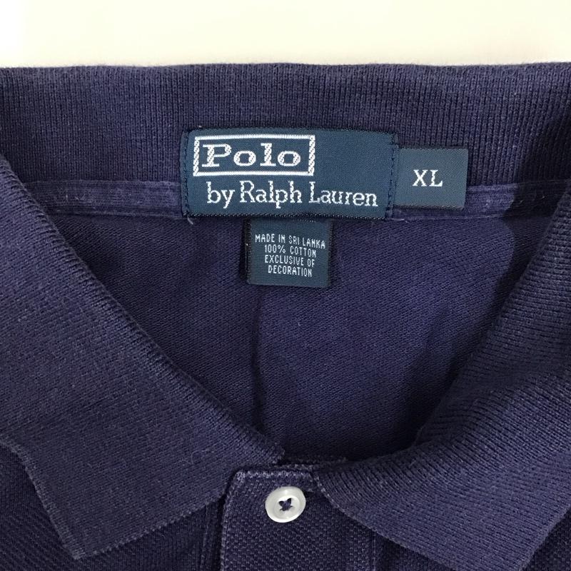 ポロバイラルフローレン Polo by RALPH LAUREN ポロシャツ 半袖 MNBLKNIM1I00196 刺繍 XL ワンポイント 紺 / ネイビー /  メンズ USED 古着 中古 10122622