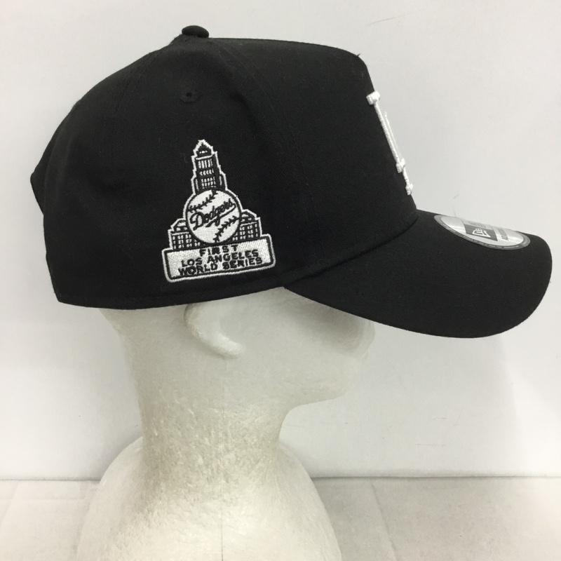 ニューエラ NEW ERA 帽子 キャップ LA ロサンゼルス ドジャース メジャーリーグ コットン ワッペン ロゴ、文字 黒 / ブラック /  メンズ USED 古着 中古 10141649