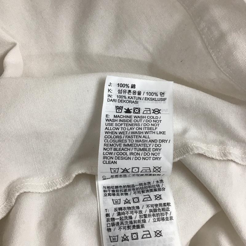 ナイキ NIKE シャツ、ブラウス 半袖 dm5284-030 NSWNIKETRENDL/Sオーバーシャツ 半袖シャツ ジップアップカラー S ロゴ、文字 白 / ホワイト /  メンズ USED 古着 中古 10125919