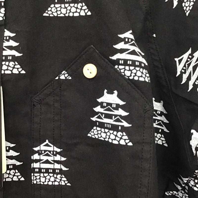 ゴースローキャラバン go slow caravan シャツ、ブラウス 長袖 360245 長袖シャツ プリントシャツ 4 プリント 黒 / ブラック /  メンズ USED 古着 中古 10138168