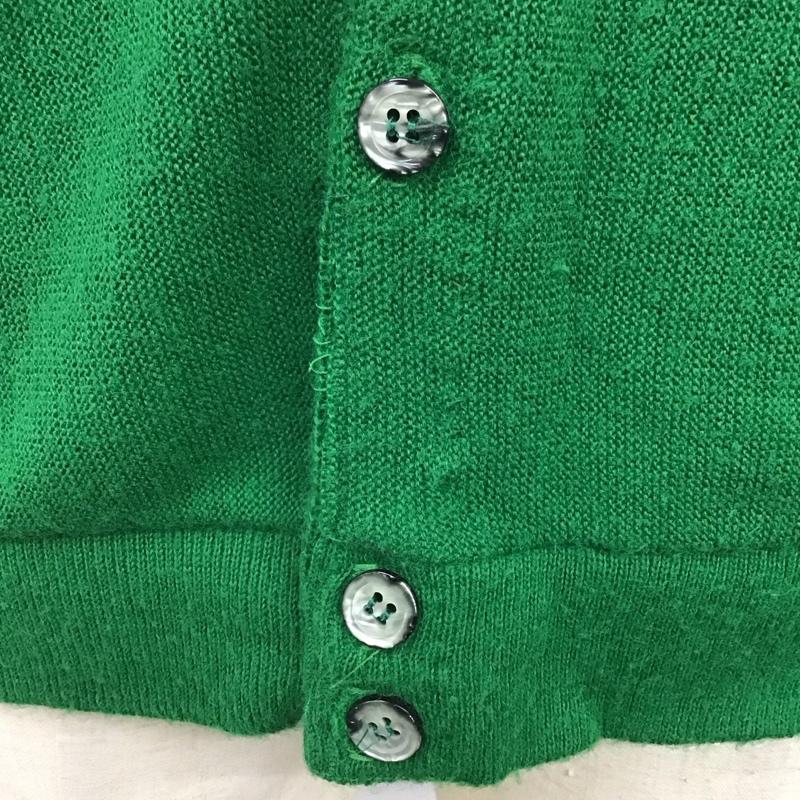 ラコステ LACOSTE カーディガン 長袖 70s　アクリルニット　カーディガン　IZOD XL ロゴ、文字 緑 / グリーン /  メンズ USED 古着 中古 10118296