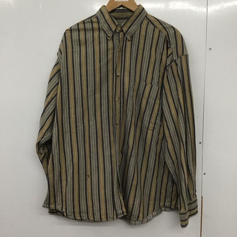リーボック Reebok シャツ、ブラウス 長袖 長袖シャツ ストライプシャツ カラーシャツ ボタンダウンシャツ L ストライプ マルチカラー / マルチカラー /  メンズ USED 古着 中古 10133123