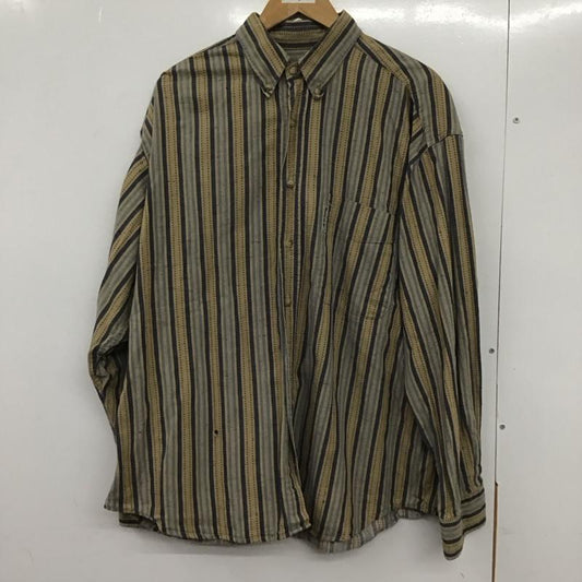 リーボック Reebok シャツ、ブラウス 長袖 長袖シャツ ストライプシャツ カラーシャツ ボタンダウンシャツ L ストライプ マルチカラー / マルチカラー /  メンズ USED 古着 中古 10133123