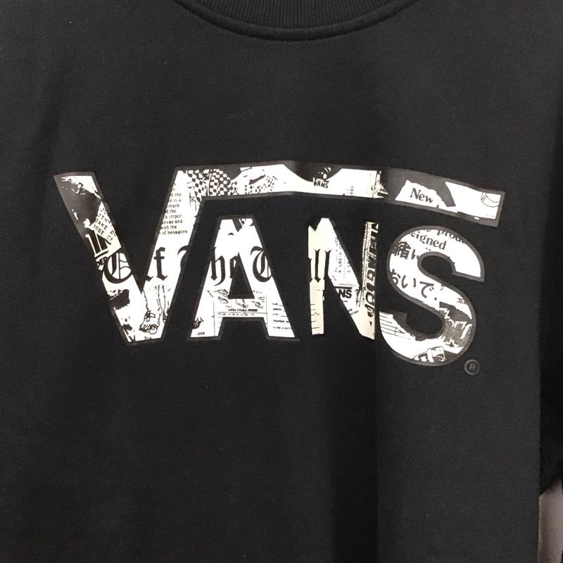 バンズ VANS トレーナー 長袖 長袖トレーナー スウェット クルーネック プルオーバー M ロゴ、文字 黒 / ブラック /  メンズ USED 古着 中古 10131503
