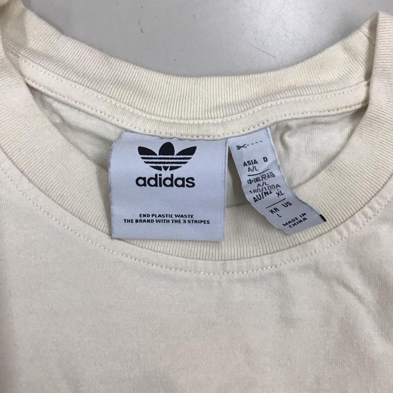 アディダス adidas Tシャツ 半袖 HK2786 TRF SER TEE ST XL ロゴ、文字 ベージュ / ベージュ /  メンズ USED 古着 中古 10121192
