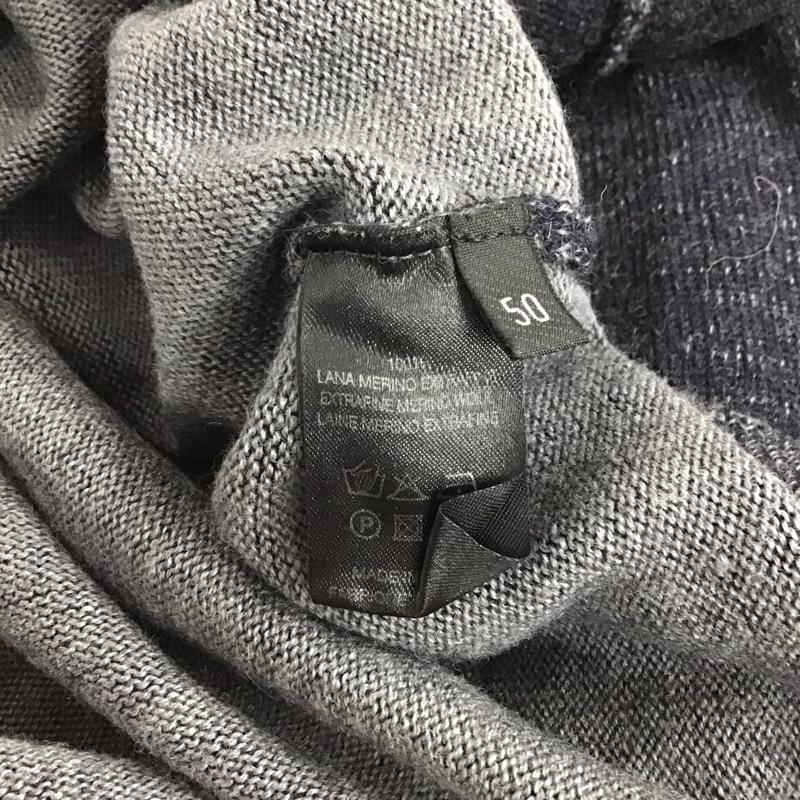 ロベルトコリーナ ROBERTO COLLINA ニット、セーター 長袖 長袖ニットカットソー Vネック セーター 無地 インディゴ / インディゴ /  メンズ USED 古着 中古 10140974