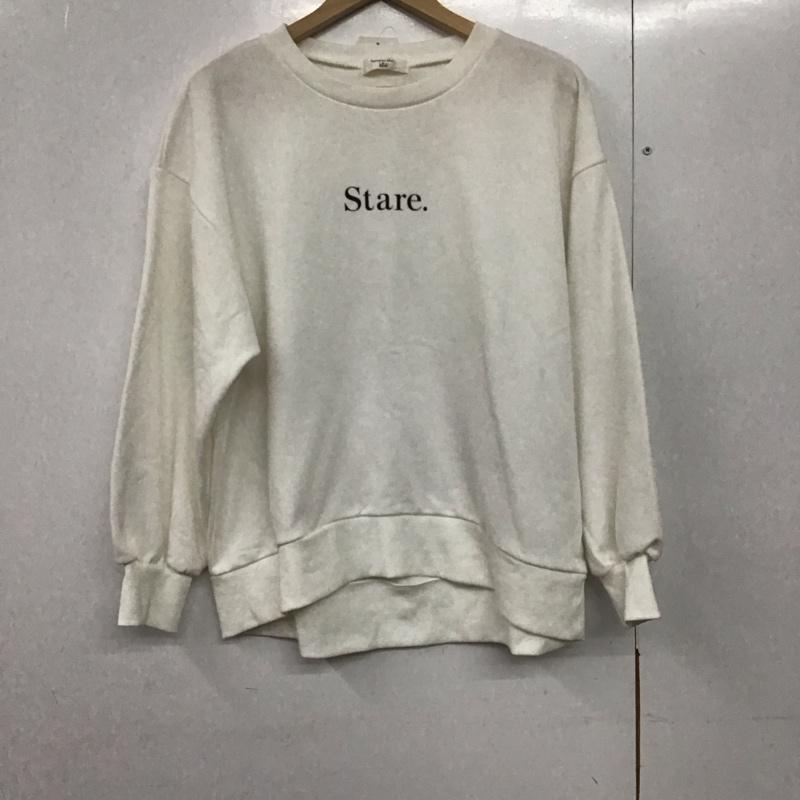 サマンサモスモス Samansa Mos2 トレーナー 長袖 長袖トレーナー スウェット クルーネック プルオーバー FREE ロゴ、文字 白 / ホワイト /  レディース USED 古着 中古 10142505