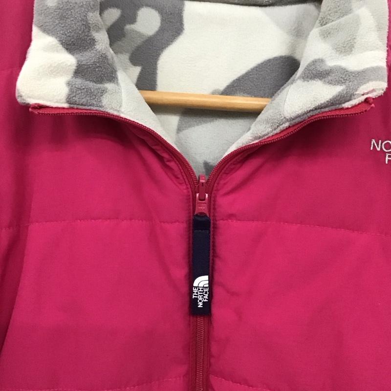 ザノースフェイス THE NORTH FACE ジャケット、上着 ジャンパー、ブルゾン リバーシブル 150cm 無地 X カモフラージュ柄・迷彩 桃 / ピンク / X 灰 / グレー /  ガールズ USED 古着 中古 10136958