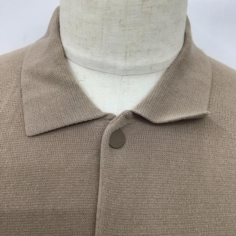 ユナイテッドアローズグリーンレーベルリラクシング UNITED ARROWS green label relaxing カーディガン 長袖 長袖カーディガン 長袖カットソー カラージャケット 前開カーディガン M 無地 ベージュ / ベージュ /  メンズ USED 古着 中古 10124491