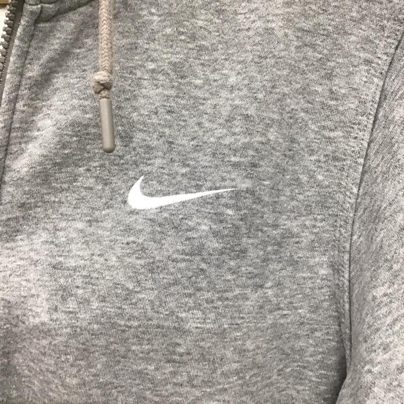 ナイキ NIKE パーカー 長袖 ジップアップパーカー 長袖パーカー カジュアルジャケット L ロゴ、文字 灰 / グレー /  メンズ USED 古着 中古 10141650