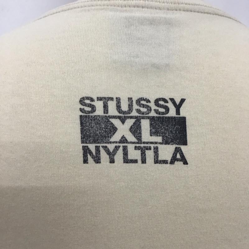ステューシー STUSSY Tシャツ 半袖 クルーネック プリント M ロゴ、文字 ベージュ / ベージュ /  メンズ USED 古着 中古 10112161