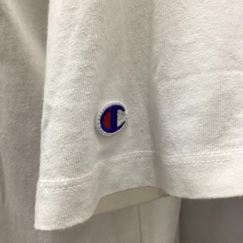 チャンピオン Champion ワンピース ひざ丈スカート CW-P308 カットソーワンピース 半袖 L ロゴ、文字 白 / ホワイト /  レディース USED 古着 中古 10116768