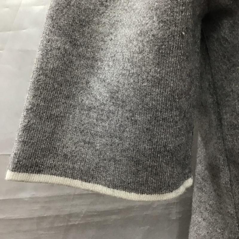 ザラニット ZARA KNIT ニット、セーター 半袖 6254 133 802 スタンドネック S 無地 灰 / グレー /  レディース USED 古着 中古 10118395