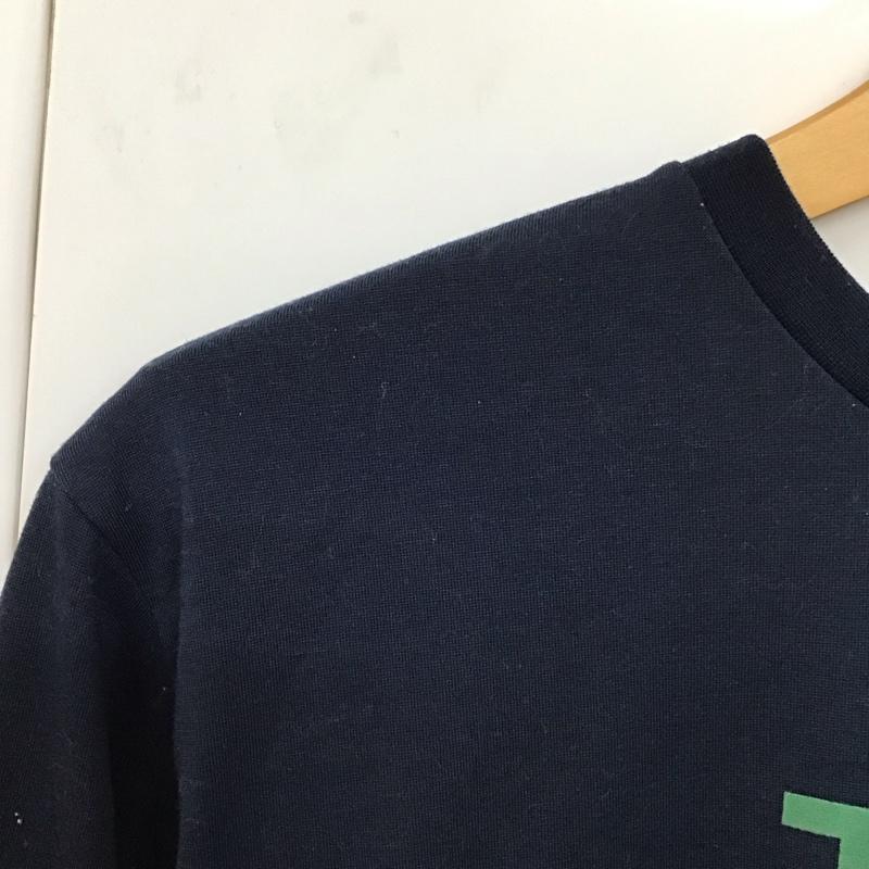 ザノースフェイス THE NORTH FACE カットソー 長袖 nt81520 長袖カットソー プリントTシャツ クルーネックカットソー M ロゴ、文字 紺 / ネイビー /  メンズ USED 古着 中古 10130473