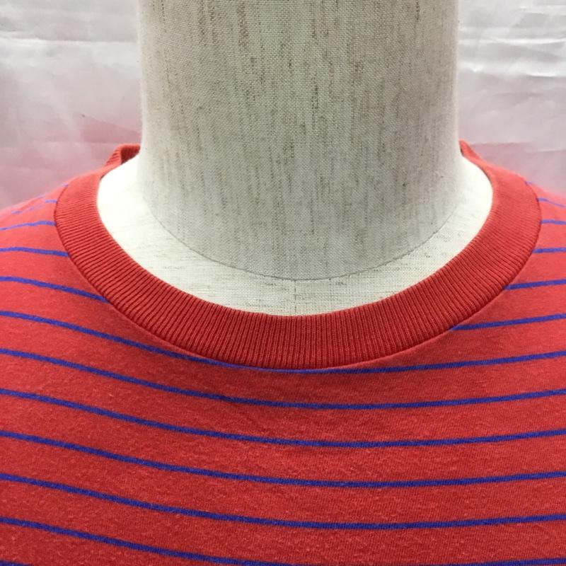 ポロバイラルフローレン Polo by RALPH LAUREN Tシャツ 半袖 半袖カットソー プリントTシャツ クルーネックカットソー M ボーダー柄 赤 / レッド /  メンズ USED 古着 中古 10115770