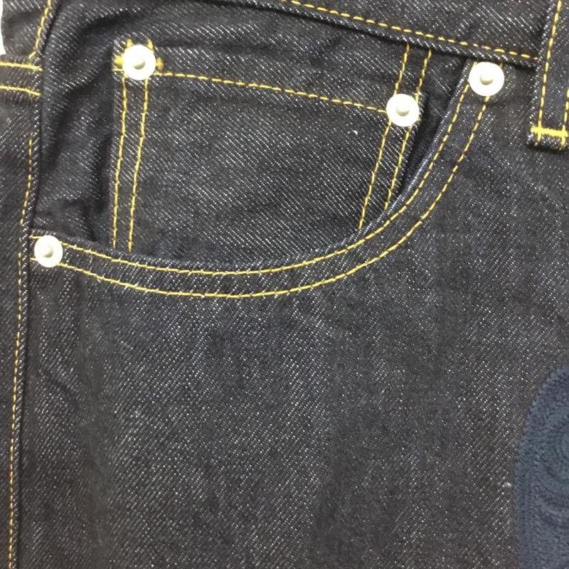 アベイシングエイプ A BATHING APE パンツ デニム、ジーンズ デニムパンツ ストレートパンツ ワイドパンツ カジュアルパンツ XL 無地 インディゴ / インディゴ /  メンズ USED 古着 中古 10117096