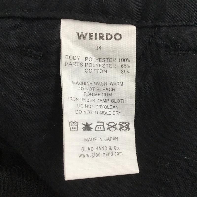 ウィアード WEIRDO パンツ ワークパンツ、ペインターパンツ ワークパンツ ワイドパンツ カジュアルパンツ チノパン 34インチ 無地 黒 / ブラック /  メンズ USED 古着 中古 10148806