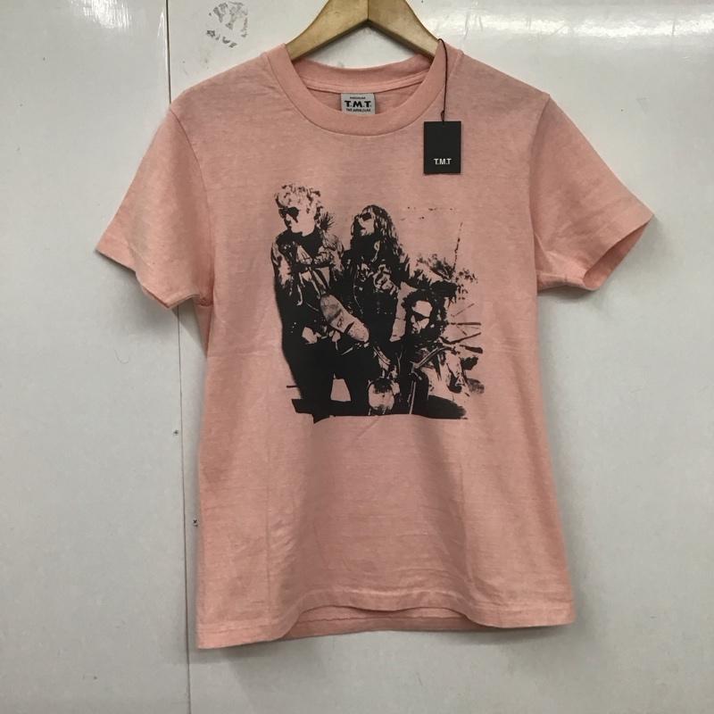 ティーエムティー TMT Tシャツ 半袖 半袖カットソー プリントTシャツ クルーネックカットソー M プリント 桃 / ピンク /  メンズ USED 古着 中古 10125738