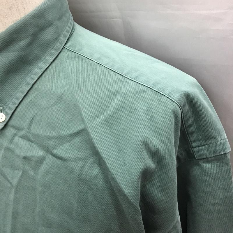 ラルフローレン RALPHLAUREN シャツ、ブラウス 長袖 長袖シャツ カラーシャツ ポケットシャツ 長袖カットソー ボタンダウンシャツ M ロゴ、文字 緑 / グリーン /  メンズ USED 古着 中古 10118679