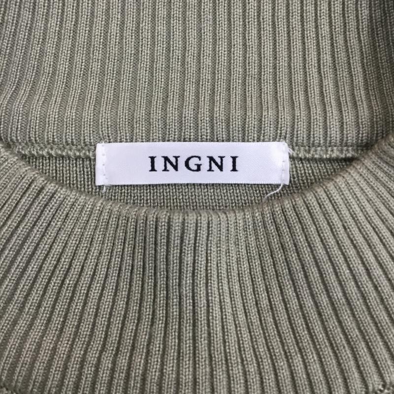 イング INGNI ニット、セーター 長袖 1204-920882 M 無地 カーキ / カーキ /  レディース USED 古着 中古 10140940