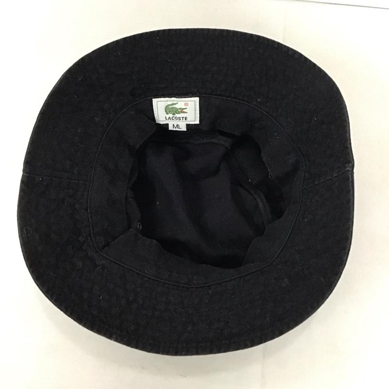 ラコステ LACOSTE 帽子 ハット バケットハット バケハ ワンポイント 黒 / ブラック /  メンズ USED 古着 中古 10132445