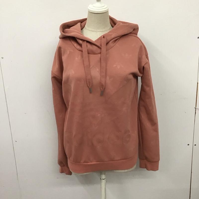 アディダス adidas パーカー 長袖 CD6931 M ロゴ、文字 X プリント 桃 / ピンク /  レディース USED 古着 中古 10124820