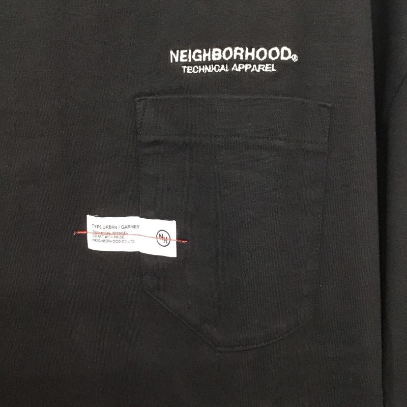 ネイバーフッド NEIGHBORHOOD カットソー 長袖 241fpnh-csm05 長袖Tシャツ クルーネックカットソー M ロゴ、文字 黒 / ブラック /  メンズ USED 古着 中古 10132287