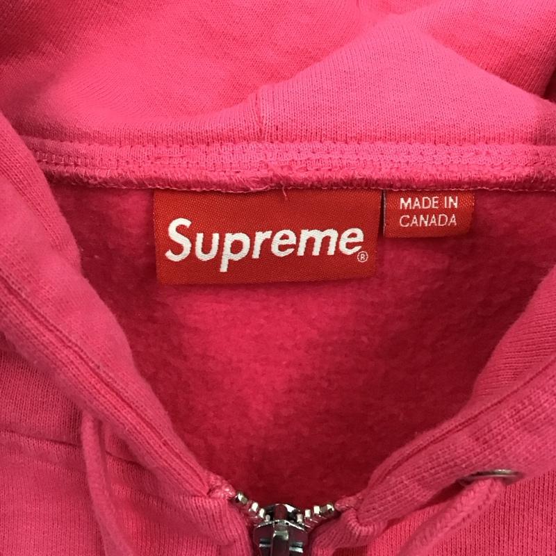 シュプリーム Supreme パーカー 長袖 ジップパーカー Sロゴ M 無地 X 刺繍 桃 / ピンク /  メンズ USED 古着 中古 10122058