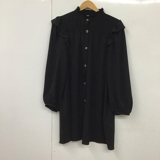 ザラ ZARA ワンピース ミニスカート 0387/169/800 M 無地 黒 / ブラック /  レディース USED 古着 中古 10131088