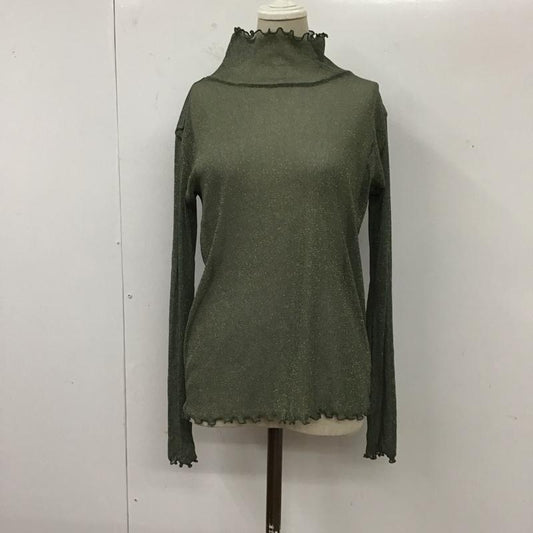 フリークスストア FREAK S STORE カットソー 長袖 1120248902450 シアー ラメトップス ハイネック FREE 無地 カーキ / カーキ /  レディース USED 古着 中古 10117693