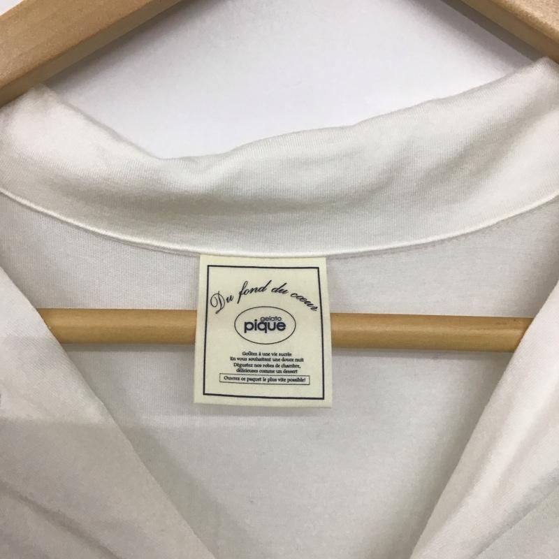 ジェラートピケ gelato pique ナイトウエア、パジャマ ナイトウェア、パジャマ PWC0192348 ルームウェア パジャマ 長袖シャツ 部屋着 FREE ロゴ、文字 白 / ホワイト /  レディース USED 古着 中古 10144979