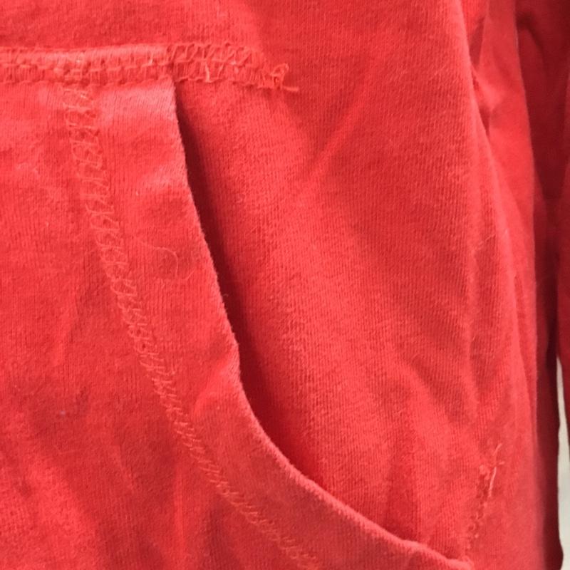 トミーヒルフィガー TOMMY HILFIGER パーカー 長袖 フルジップ ジップアップ フーディー XL ロゴ、文字 赤 / レッド /  メンズ USED 古着 中古 10117174