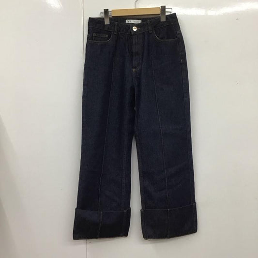 ザラ ZARA パンツ デニム、ジーンズ 4406 059 405 ワイドパンツ 無地 インディゴ / インディゴ /  レディース USED 古着 中古 10108094