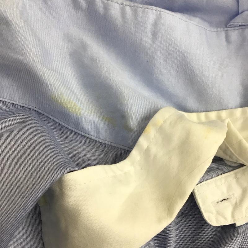 バーバリーブラックレーベル BURBERRY BLACK LABEL シャツ、ブラウス 長袖 長袖シャツ カラーシャツ ポケットシャツ 長袖カットソー 3 ロゴ、文字 水色 / ライトブルー /  メンズ USED 古着 中古 10114629