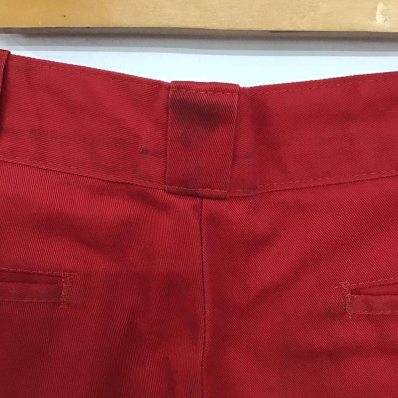 ディッキーズ Dickies パンツ ショートパンツ ショートパンツ ハーフパンツ カジュアルパンツ 32インチ ロゴ、文字 赤 / レッド /  メンズ USED 古着 中古 10146452