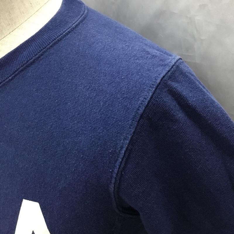 チャンピオン Campion Tシャツ 半袖 S プリント X ロゴ、文字 紺 / ネイビー /  メンズ USED 古着 中古 10112739