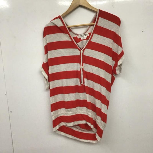 ジュンヤワタナベコムデギャルソン JUNYA WATANABE COMME des GARCONS カットソー 半袖 半袖カットソー ドルマンスリーブ ボーダー M ボーダー柄 灰 / グレー / X 赤 / レッド /  レディース USED 古着 中古 10136265