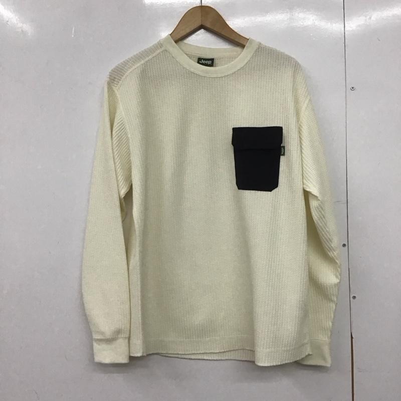 ジープ Jeep カットソー 長袖 JP171135C10 Tシャツ 長袖サーマルニット プルオーバー M 無地 オフホワイト / オフホワイト /  メンズ USED 古着 中古 10148285