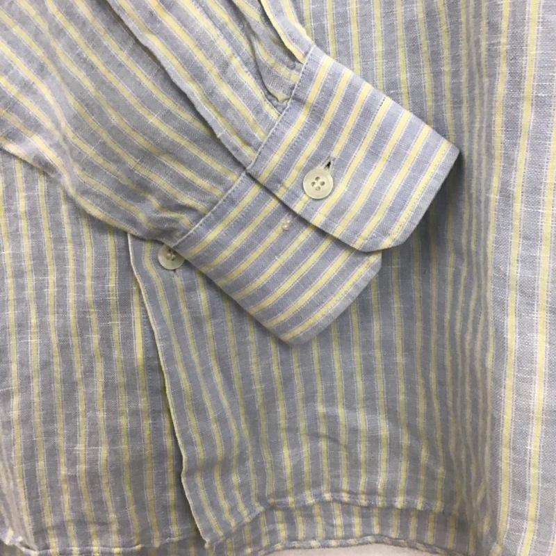 ジバンシィ GIVENCHY シャツ、ブラウス 長袖 長袖シャツ ストライプシャツ カラーシャツ ストライプ 黄 / イエロー / X 水色 / ライトブルー /  メンズ USED 古着 中古 10140692