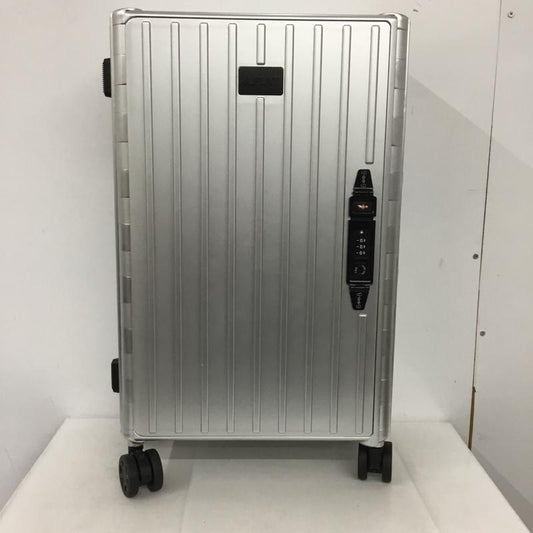 アンドフラット &.FLAT スーツケース、トランク スーツケース、トランク FL14-4-00001 折りたたみ ハードキャリーバッグ キャリーケース 箱有 ロゴ、文字 銀 / シルバー /  メンズ USED 古着 中古 10137515