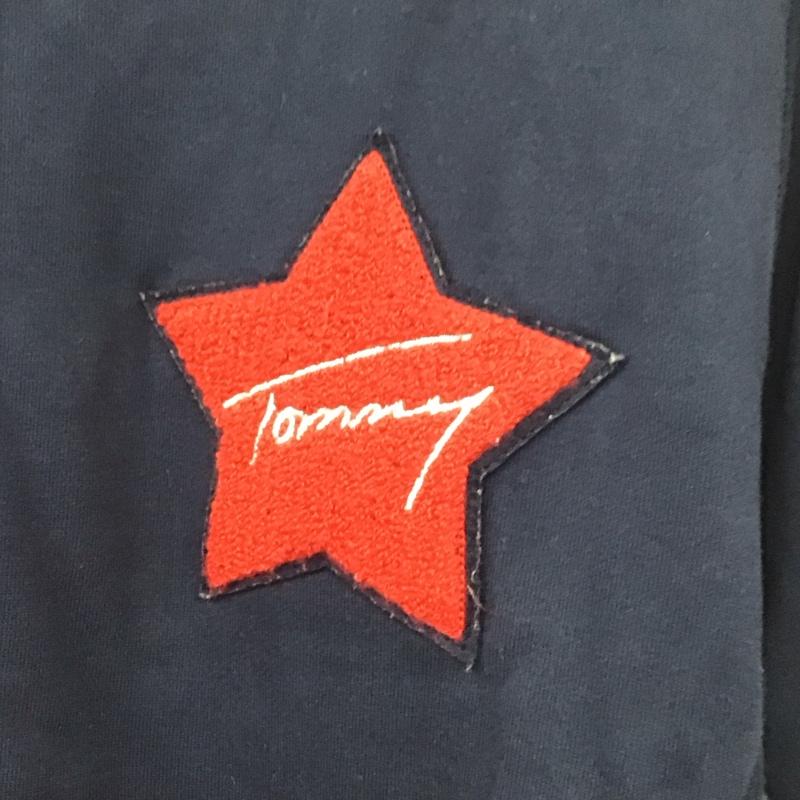 トミー TOMMY トレーナー 長袖 0913805 スウェット裏起毛 星 ワッペン M ロゴ、文字 紺 / ネイビー /  メンズ USED 古着 中古 10140256
