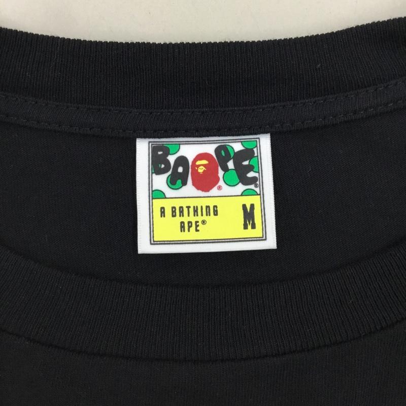 アベイシングエイプ A BATHING APE Tシャツ 半袖 001TEK301005M CAMO COLLEGE Tee M ロゴ、文字 黒 / ブラック /  メンズ USED 古着 中古 10111392